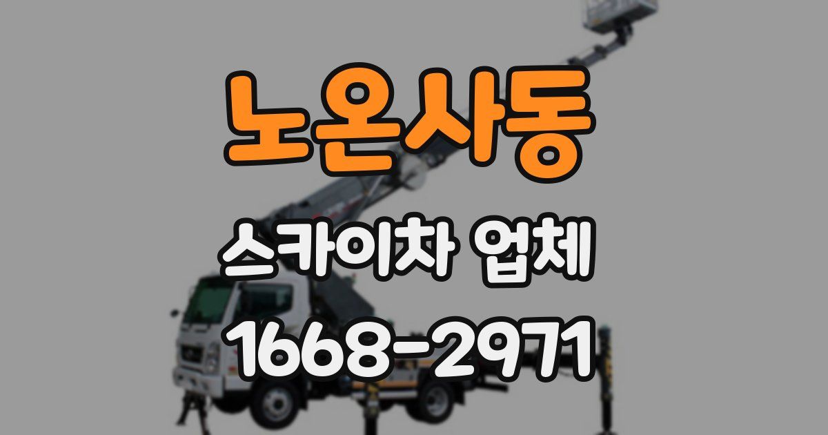 노온사동 스카이차 업체