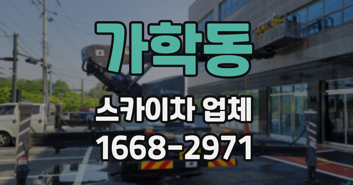 가학동 스카이차 업체