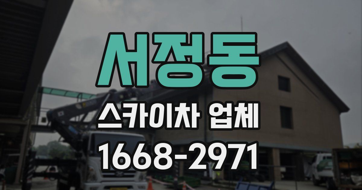 서정동 스카이차 업체