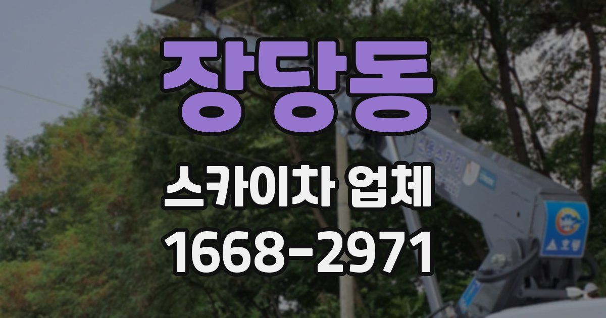 장당동 스카이차 업체