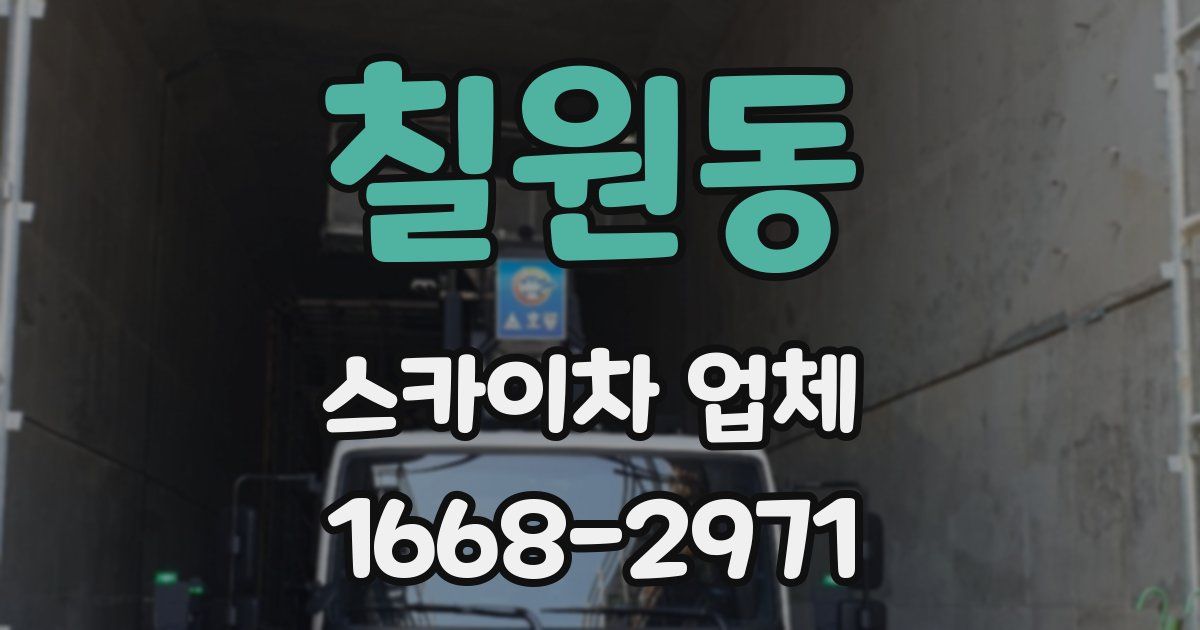 칠원동 스카이차 업체