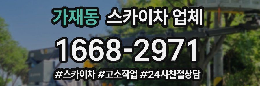 가재동 스카이차 업체