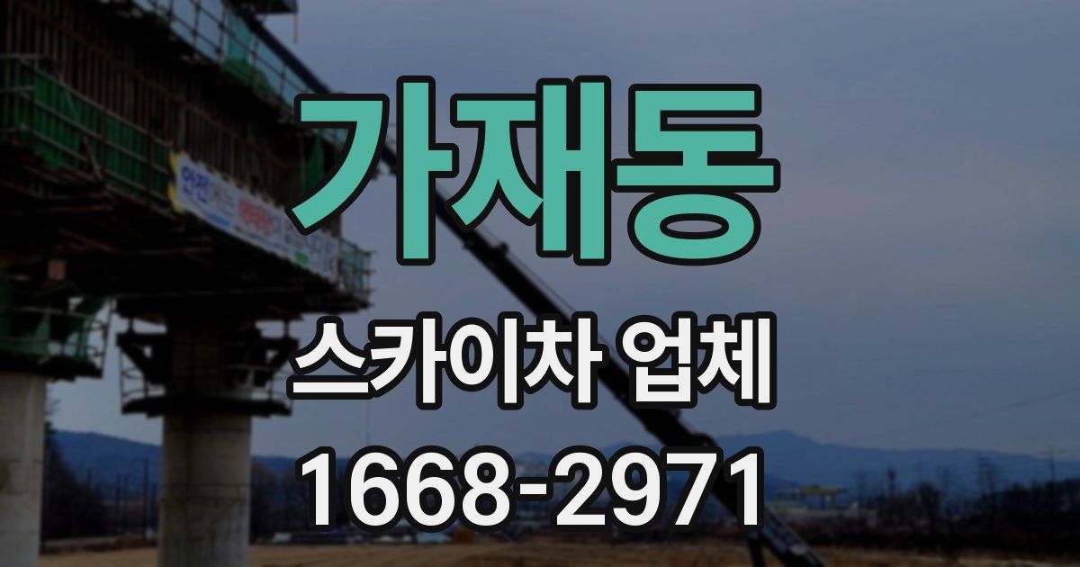 가재동 스카이차 업체