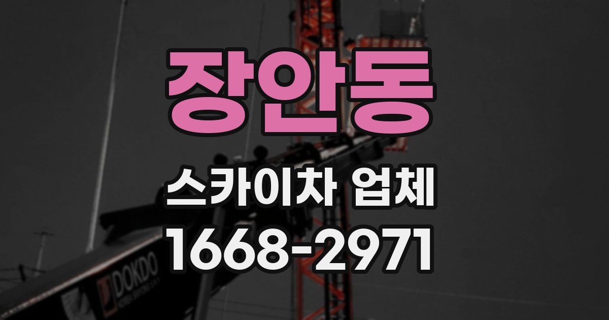 장안동 스카이차 업체