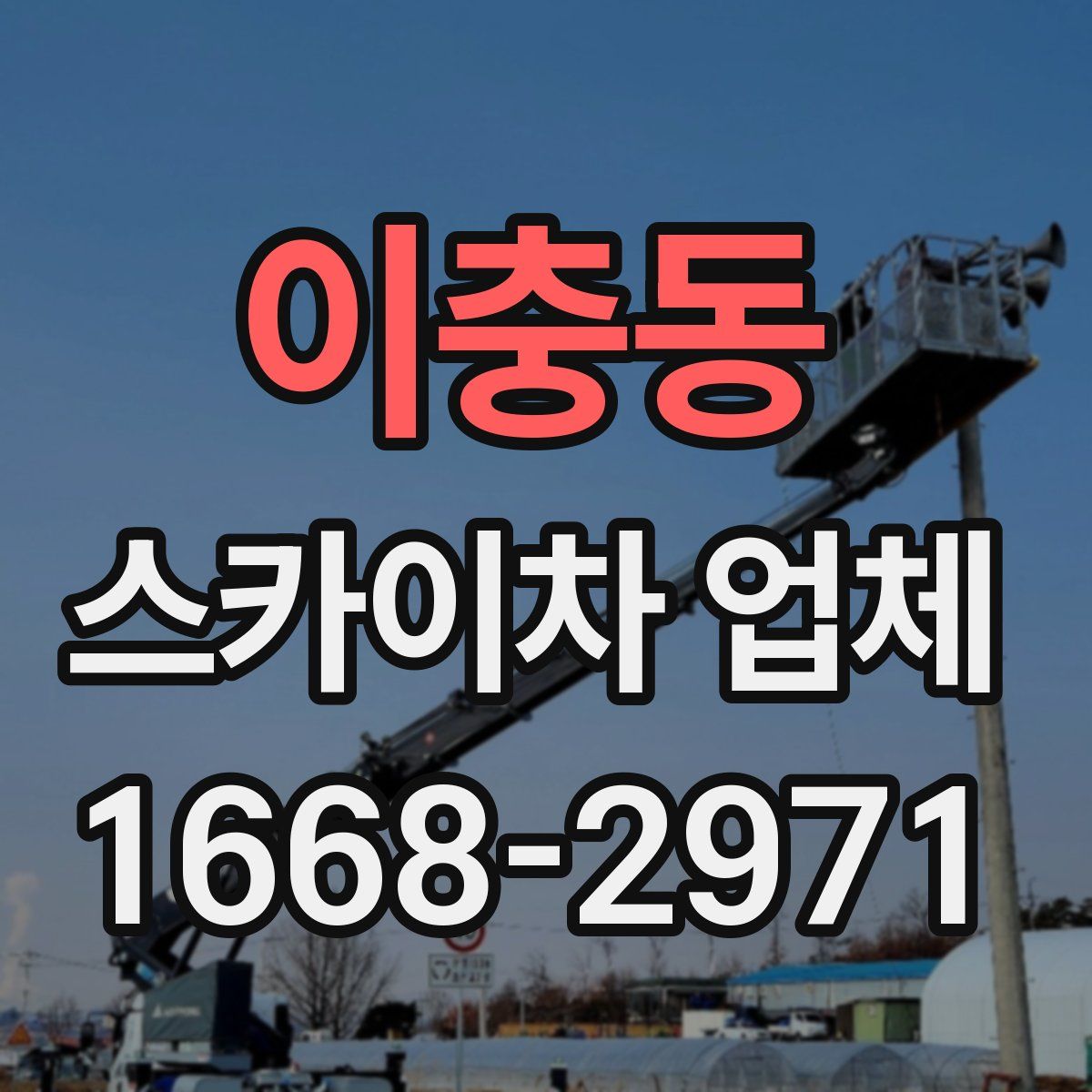 이충동 스카이차 업체