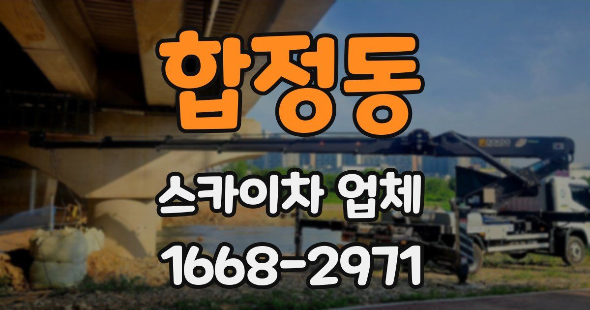 합정동 스카이차 업체
