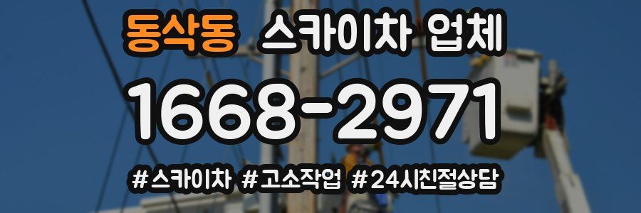 동삭동 스카이차 업체
