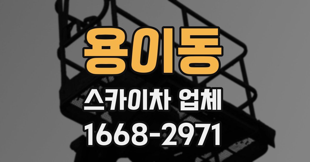 용이동 스카이차 업체