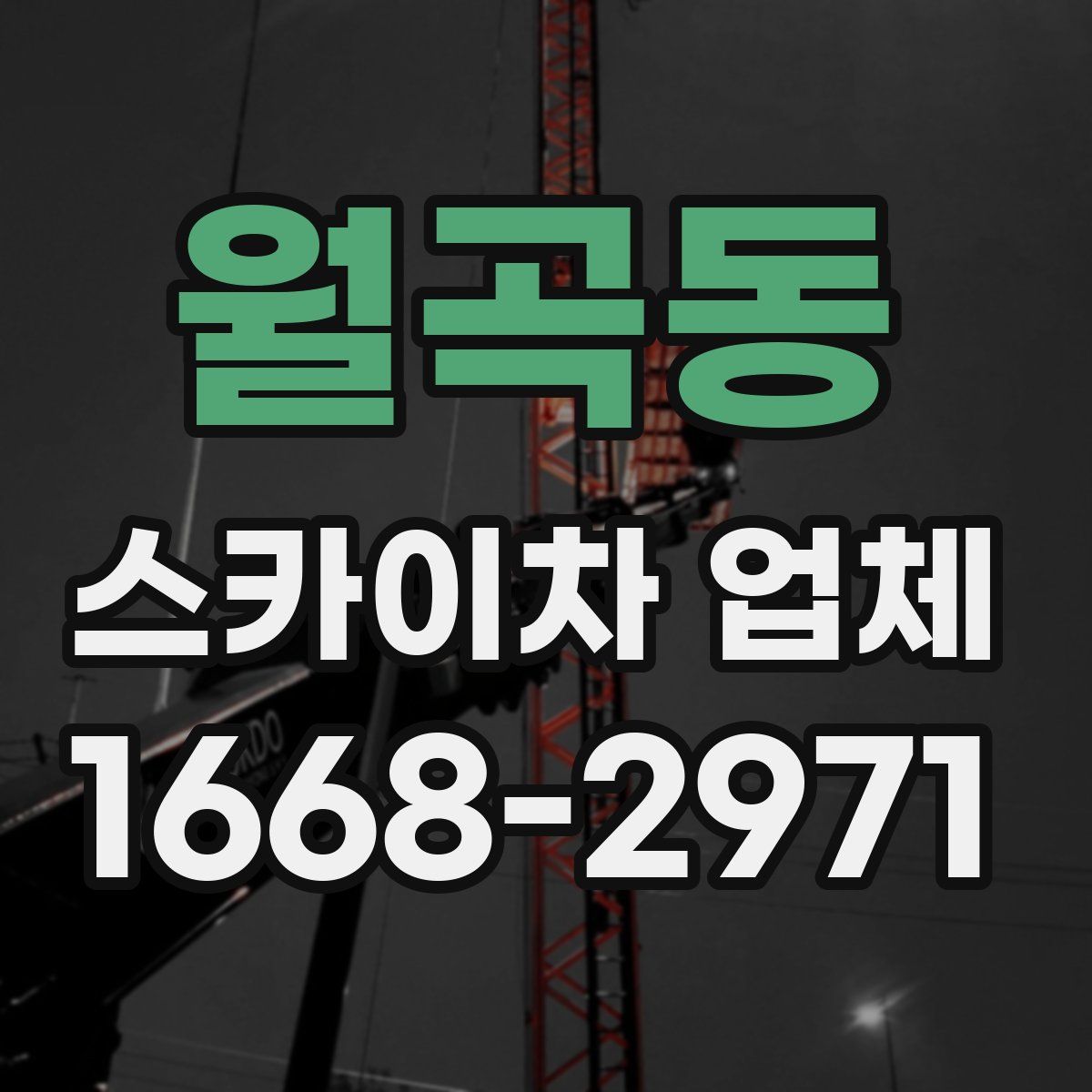 월곡동 스카이차 업체
