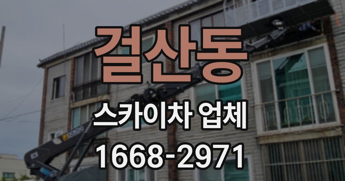 걸산동 스카이차 업체