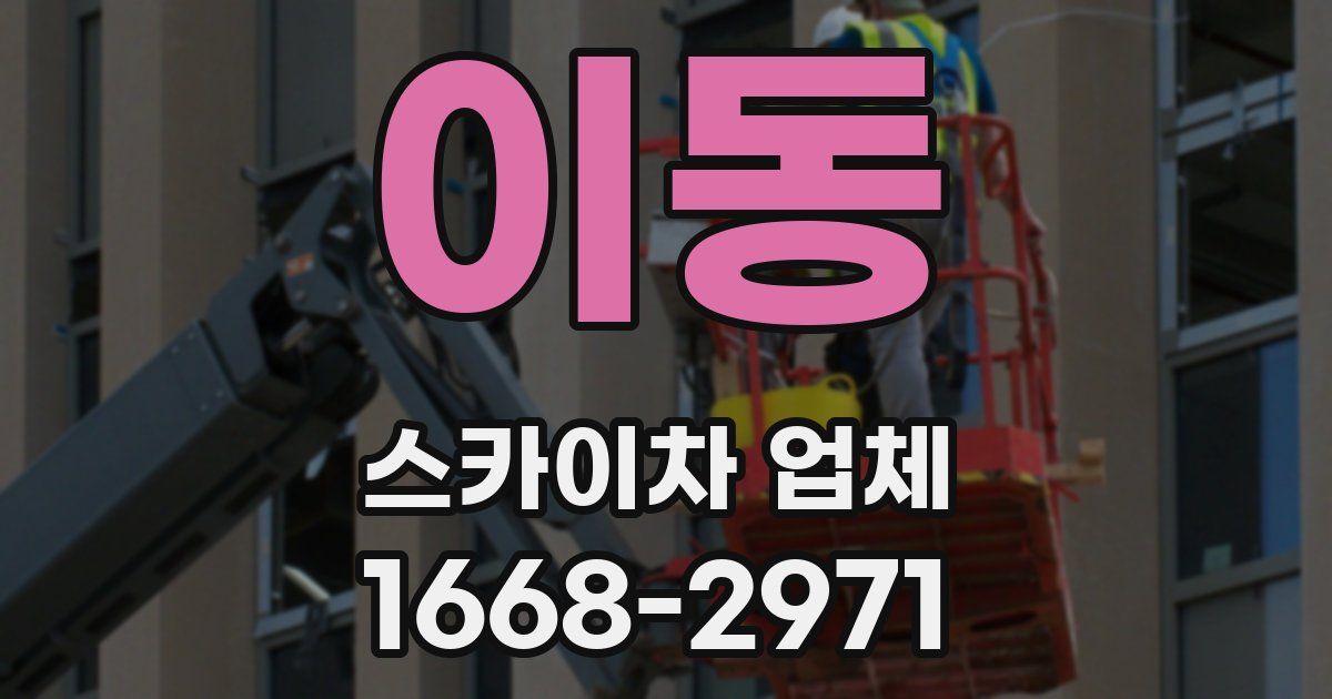 이동 스카이차 업체