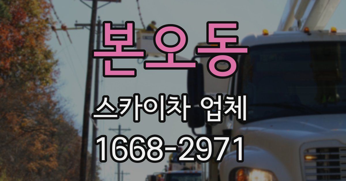 본오동 스카이차 업체