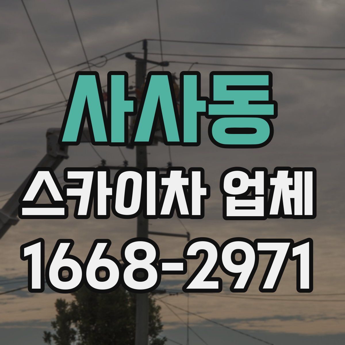 사사동 스카이차 업체