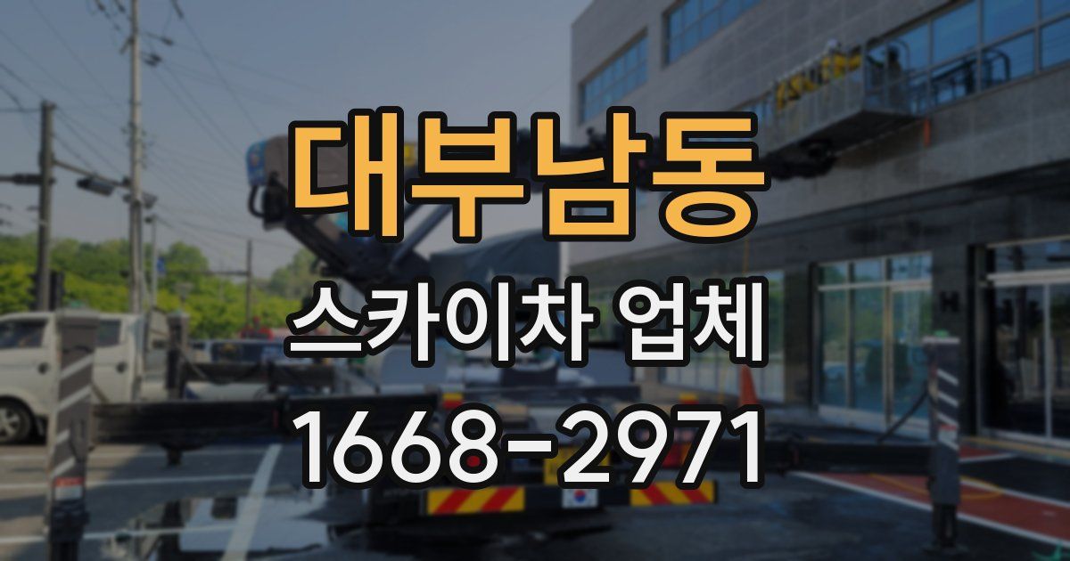 대부남동 스카이차 업체