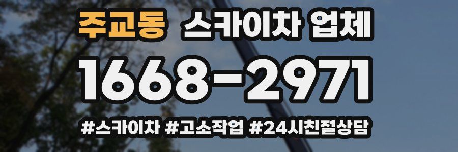 주교동 스카이차 업체