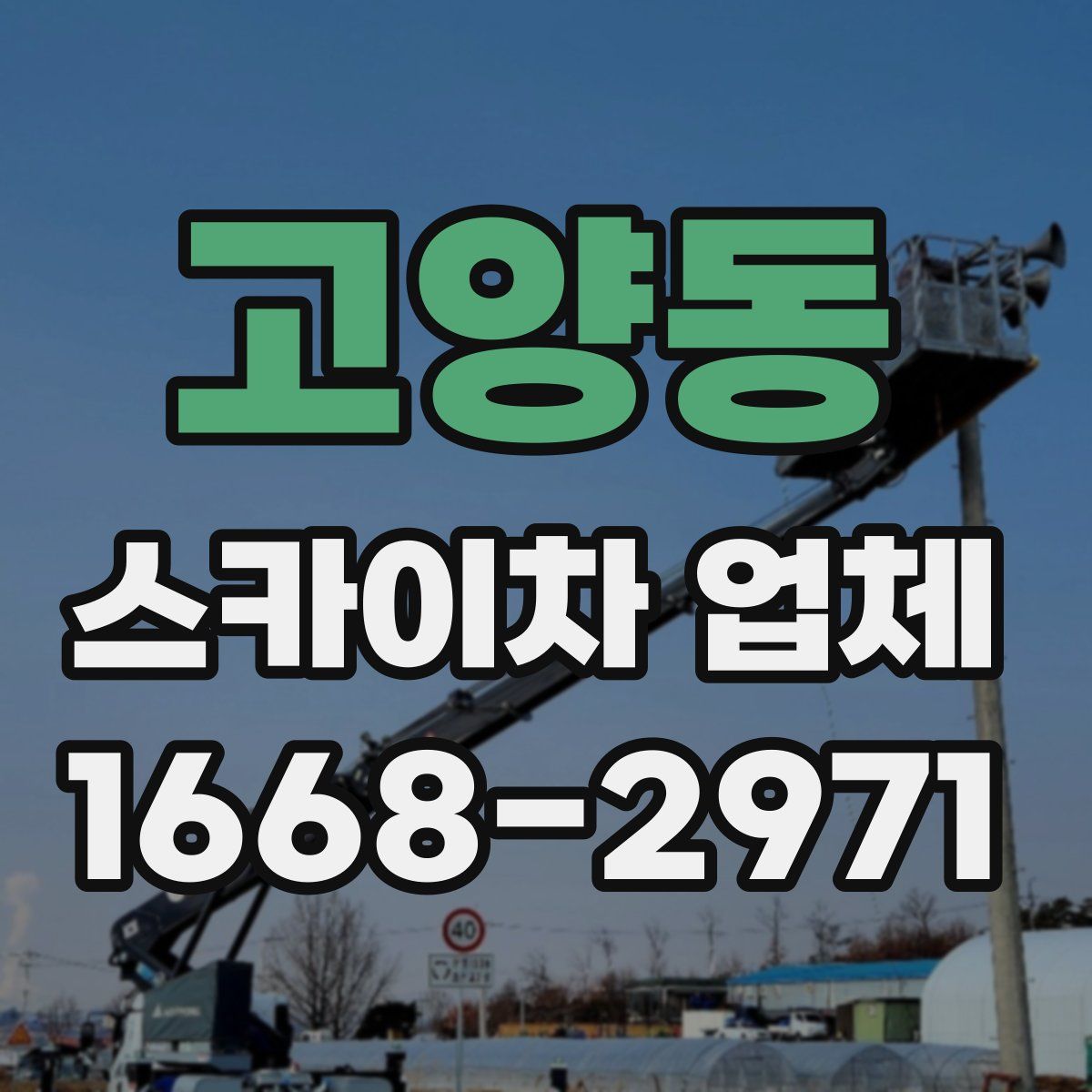 고양동 스카이차 업체