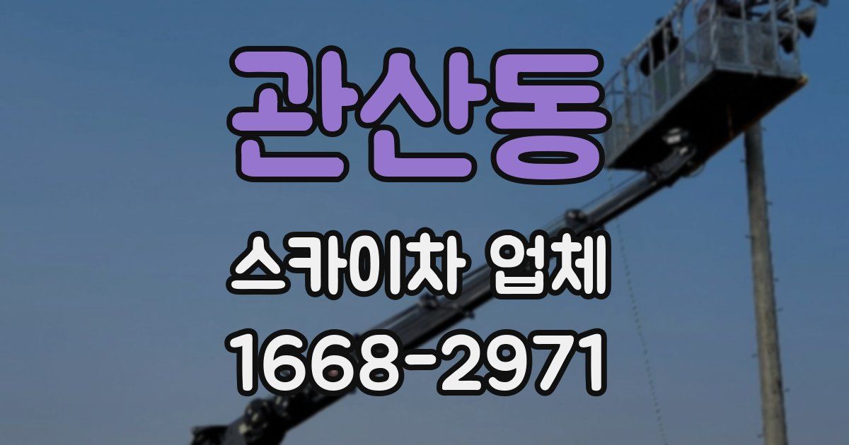 관산동 스카이차 업체
