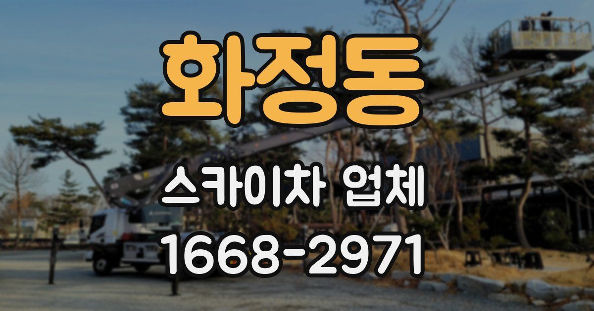 화정동 스카이차 업체