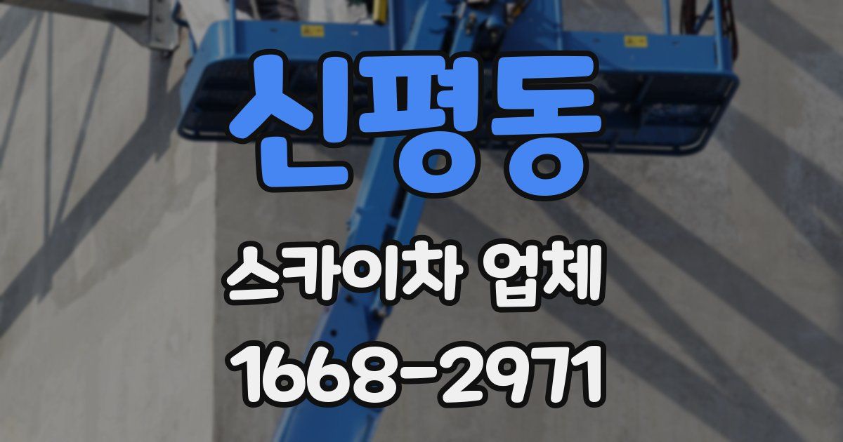 신평동 스카이차 업체