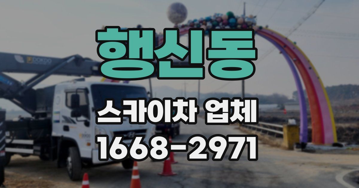 행신동 스카이차 업체