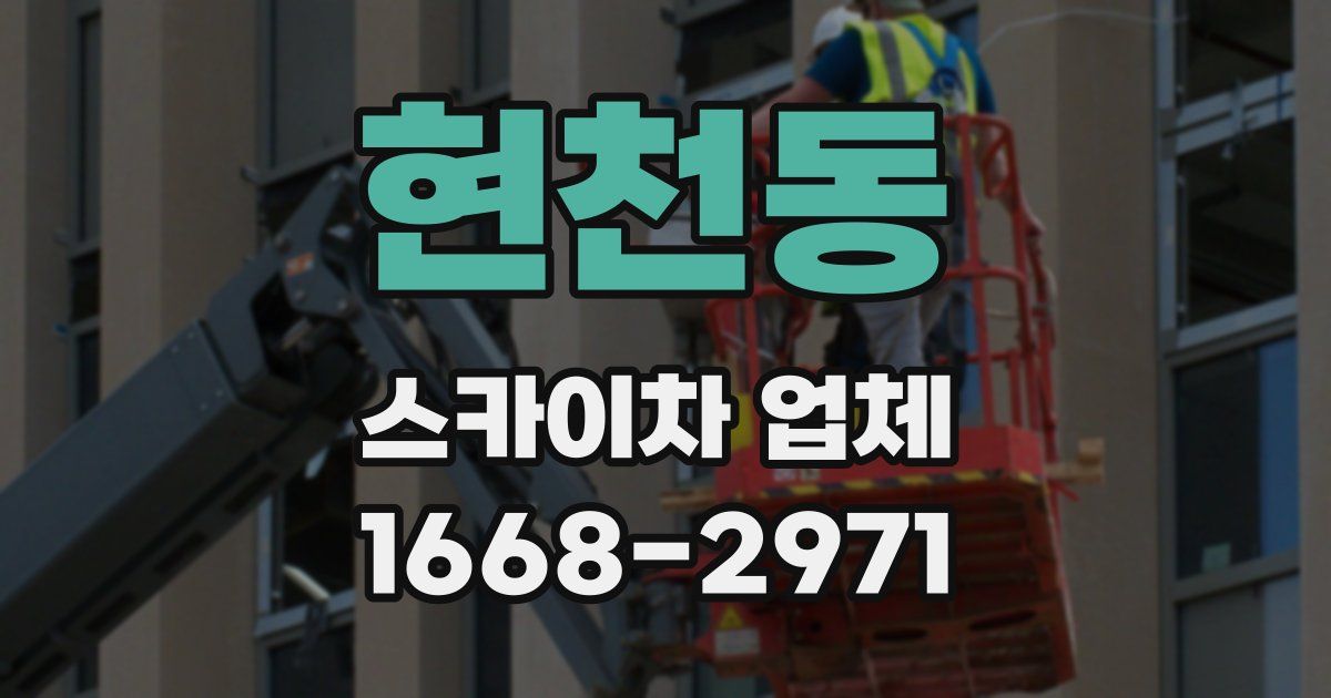 현천동 스카이차 업체