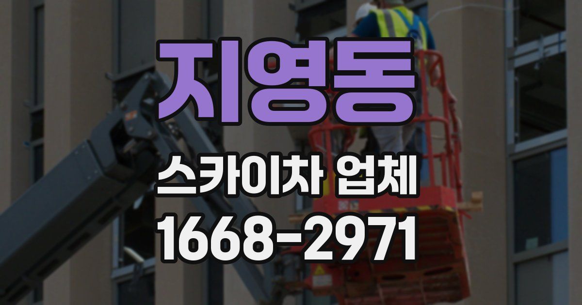 지영동 스카이차 업체