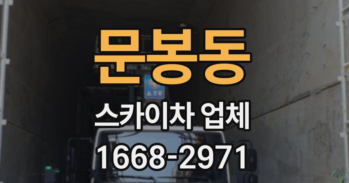문봉동 스카이차 업체