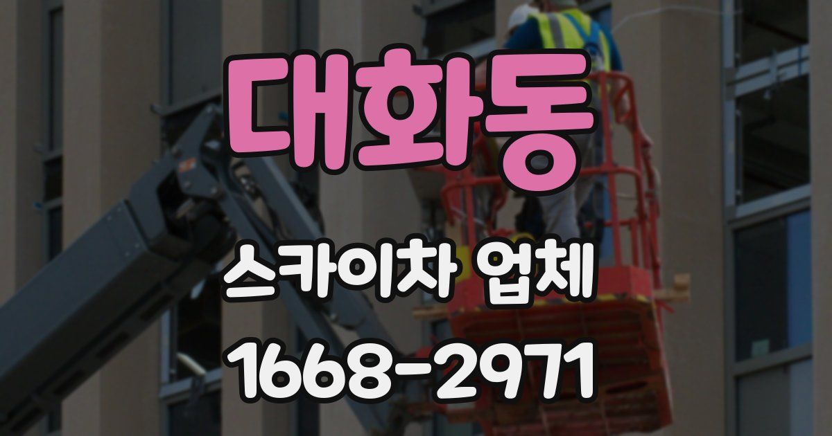 대화동 스카이차 업체