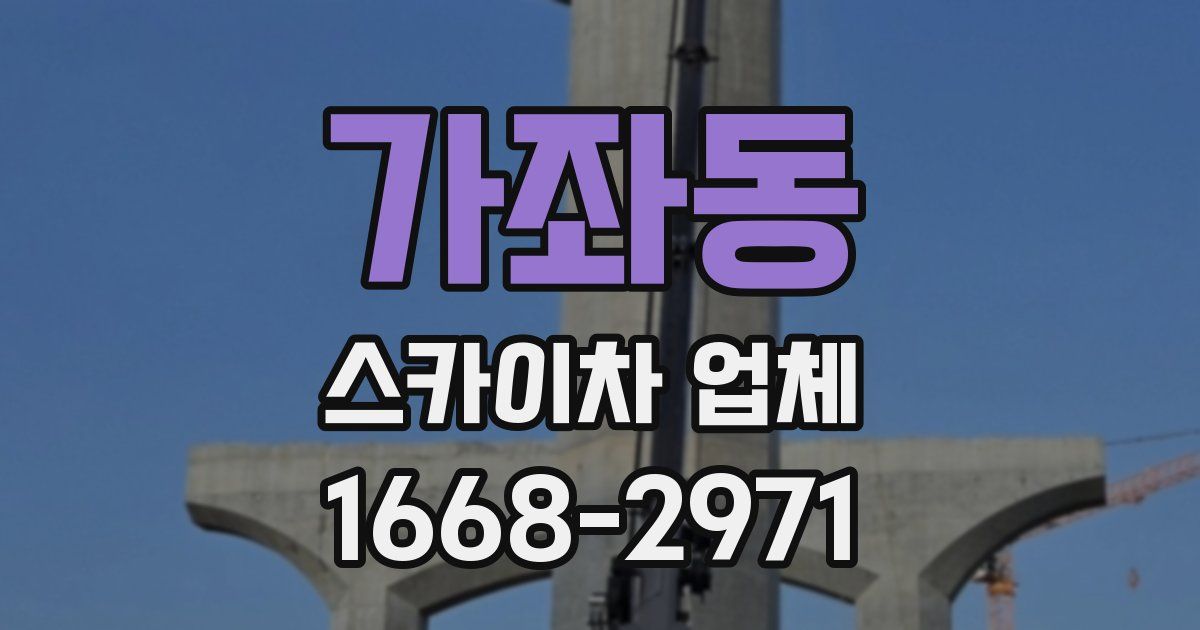 가좌동 스카이차 업체
