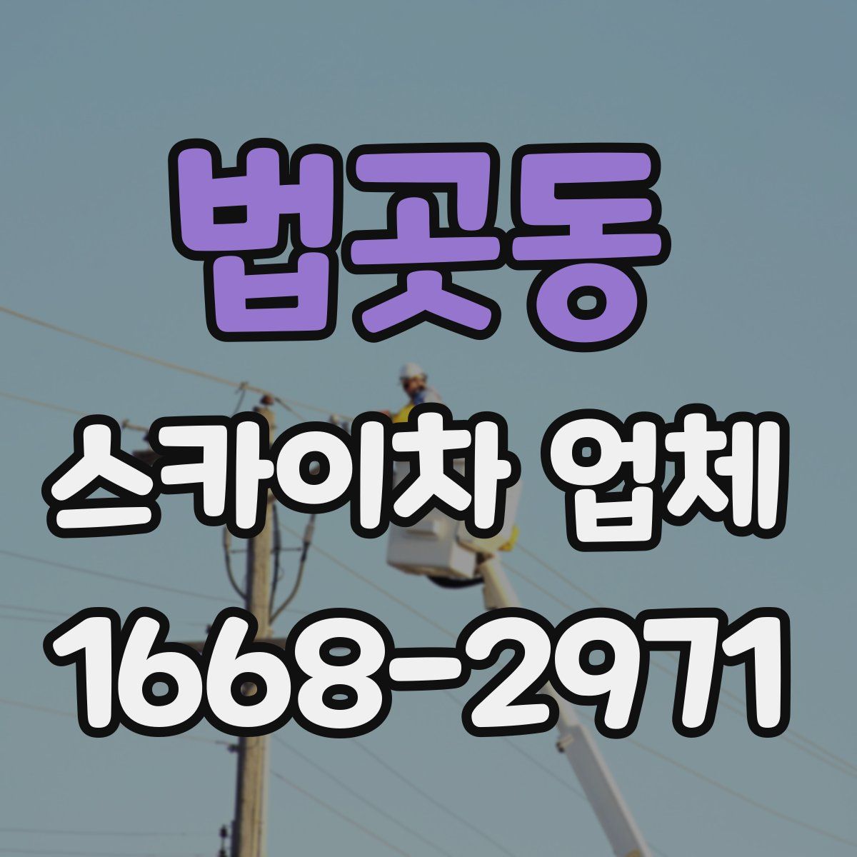 법곳동 스카이차 업체