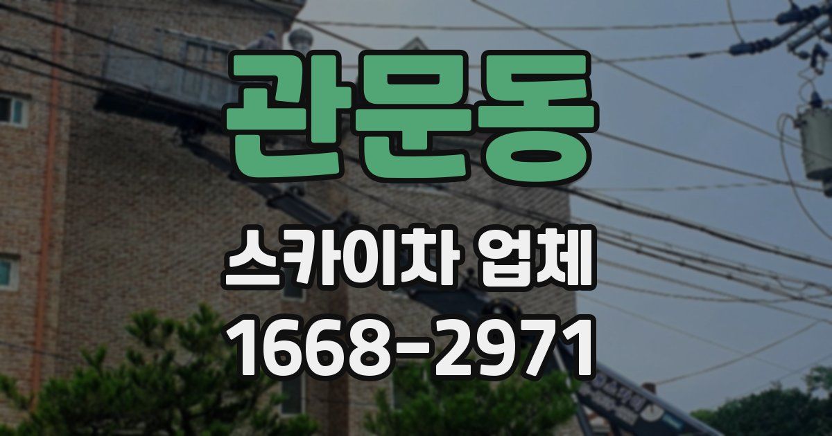관문동 스카이차 업체