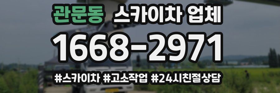 관문동 스카이차 업체