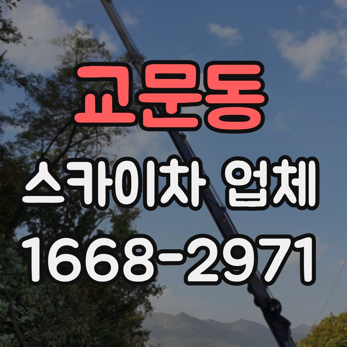 교문동 스카이차 업체