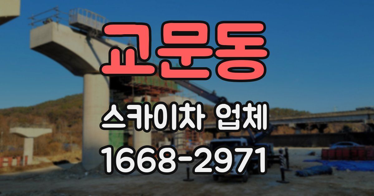교문동 스카이차 업체