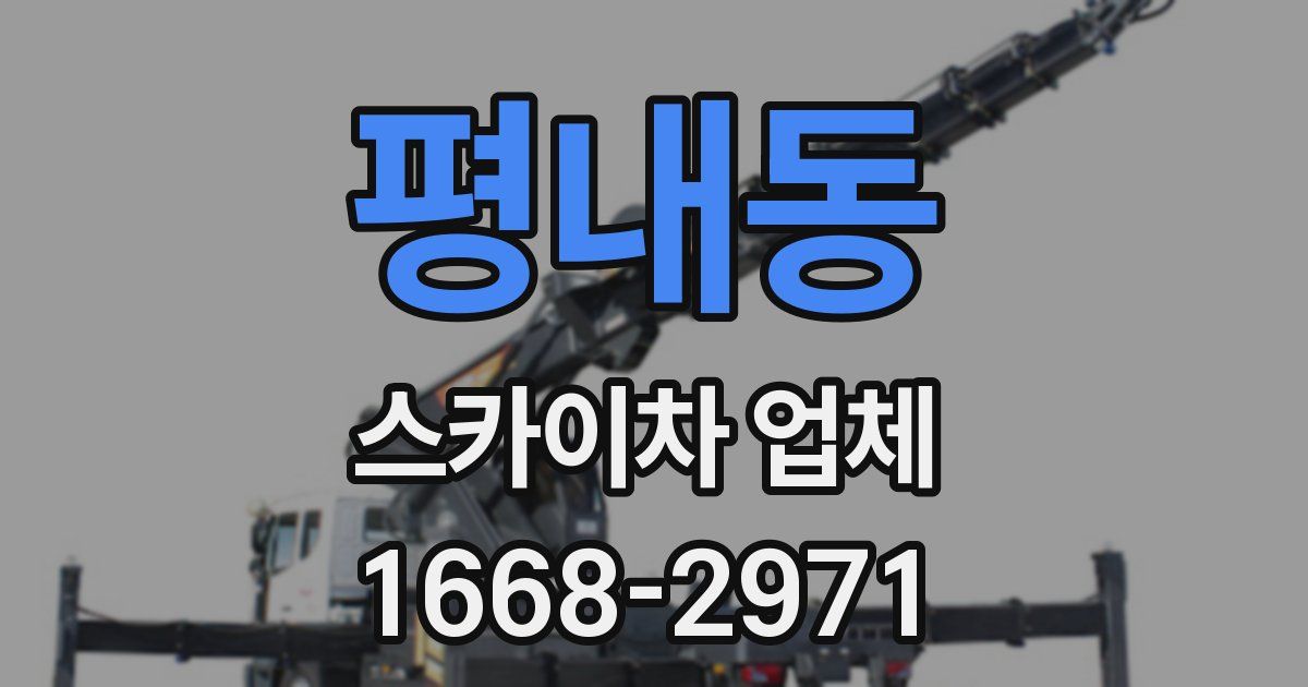 평내동 스카이차 업체