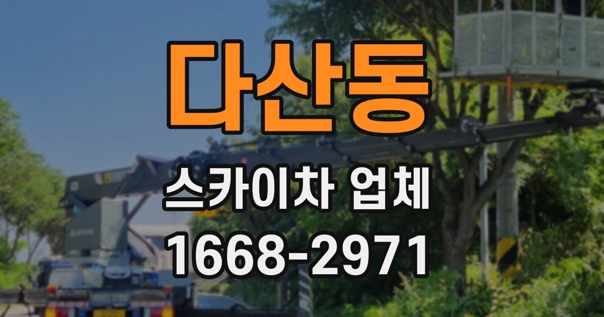 다산동 스카이차 업체