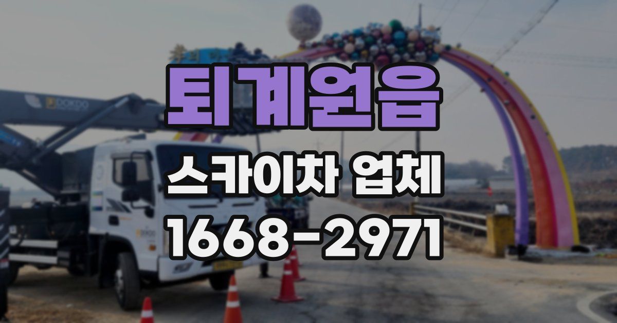 퇴계원읍 스카이차 업체