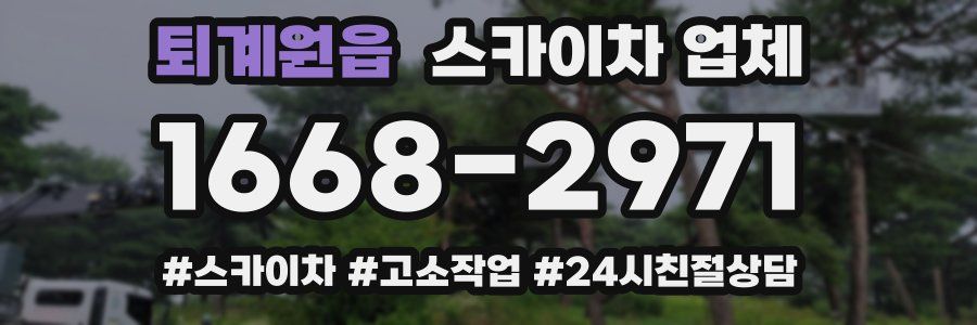 퇴계원읍 스카이차 업체