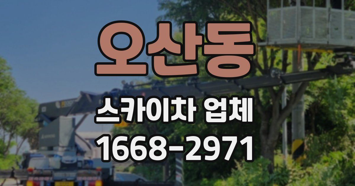 오산동 스카이차 업체
