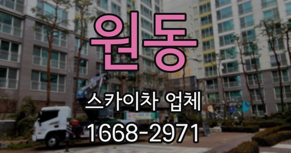 원동 스카이차 업체