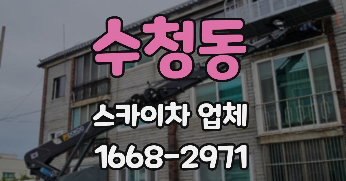 수청동 스카이차 업체