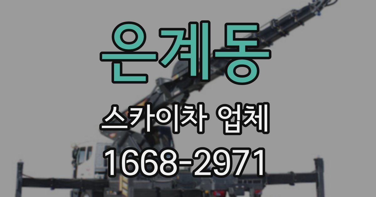 은계동 스카이차 업체