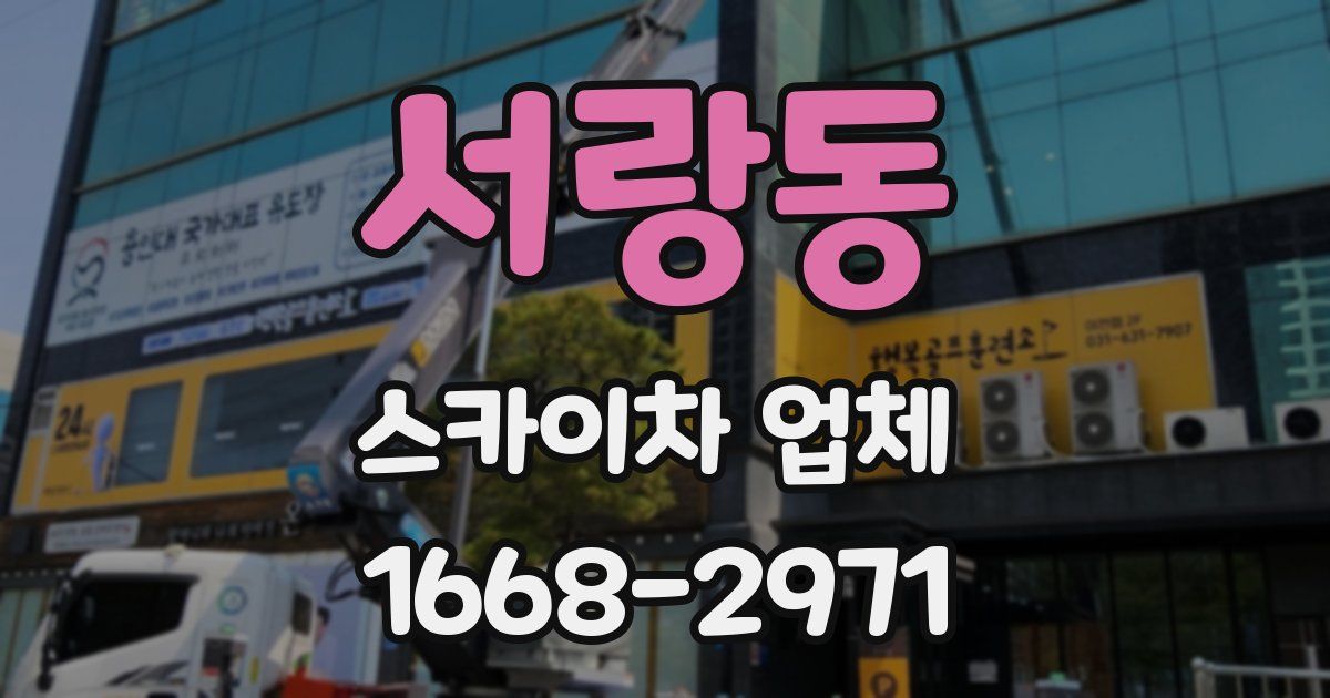 서랑동 스카이차 업체