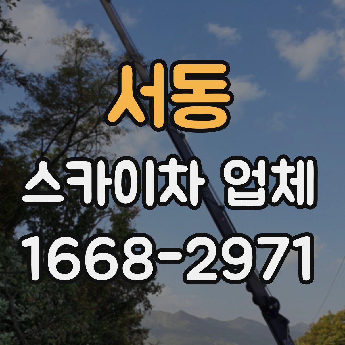 서동 스카이차 업체