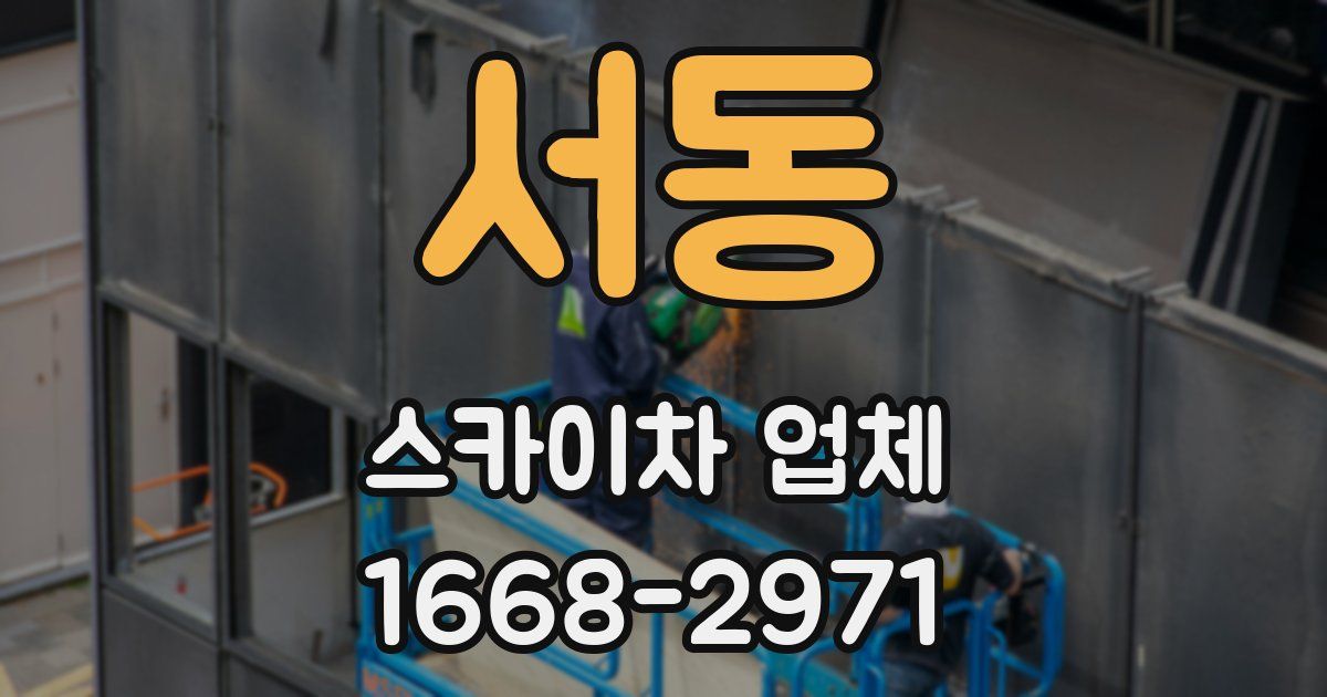 서동 스카이차 업체