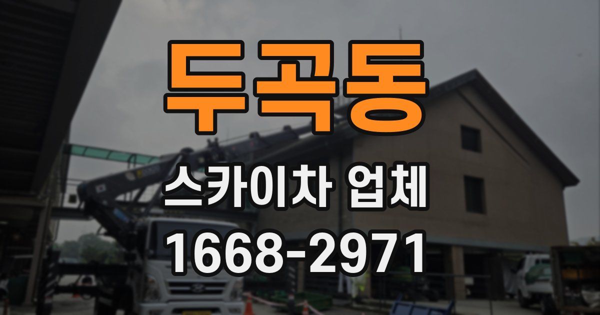 두곡동 스카이차 업체