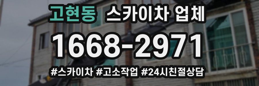 고현동 스카이차 업체