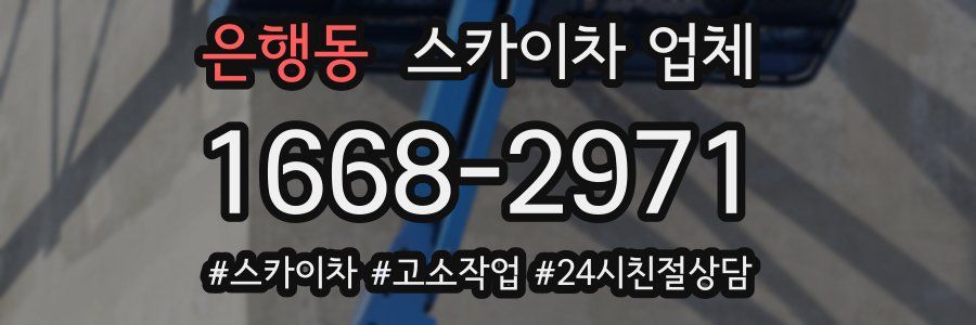 은행동 스카이차 업체