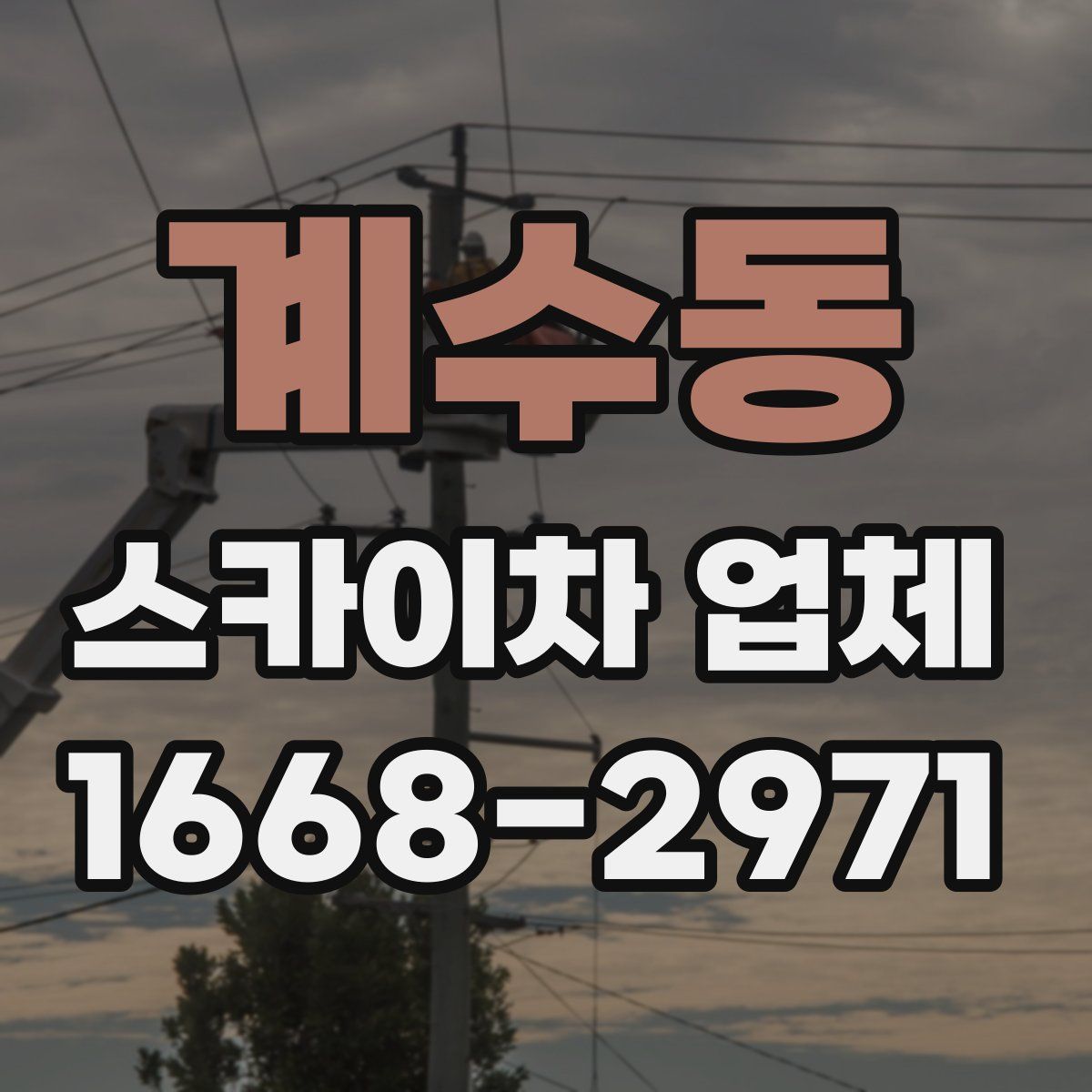 계수동 스카이차 업체