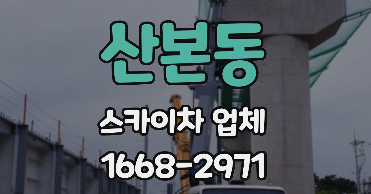 산본동 스카이차 업체